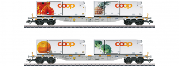 Märklin 47462  Containertragwagen-Set "Coop", AAE Cargo, 2-tlg., Ep.VI