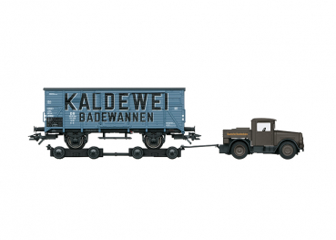 Märklin 48822 Gedeckter Güterwagen G 10 "KALDEWEI" mit Strassenroller Bauart Culemeyer DB