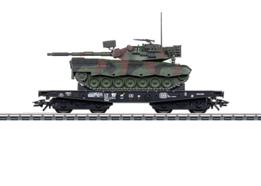 Märklin 48876  Schwerlast-Flachwagen Rlmmps mit  Leopard 1A1, DB