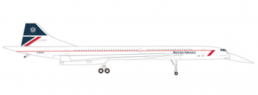 Herpa 535625  British Airways Aérospatiale-BAC Concorde, nose down - Landor colors – G-BOAG