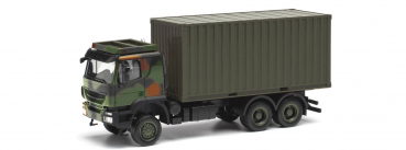 Herpa 746793  Iveco Trakker 6x6 mit 20 ft. Container BW