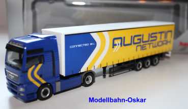 Herpa 901727 MAN TGX XXL Gardinenplanen-Sattelzug "Augustin"