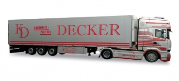 Herpa 934954 Scania R `13 TL Kühlkoffer-Sattelzug "Decker"