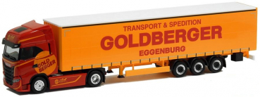 Herpa 945196  Iveco S-Way Gardinenplanen-Sattelzug "Goldberger"