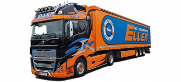 Herpa 950602  Volvo FH 16 Gl. XL Gardinenplanen-Sattelzug "Eller"