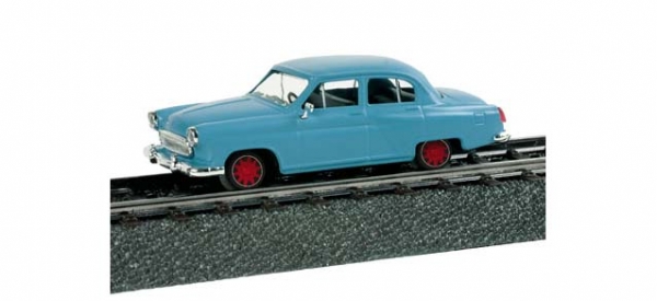 Herpa 024433  Wolga M 21 Schienenfahrzeug, blau