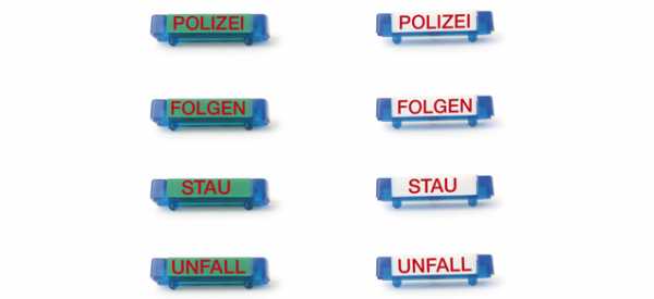 Herpa 052863 Warnbalken Hella RTK6, bedruckt, 8 Stk.