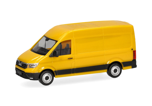 Herpa 098908  MAN eTGE Kasten, ginstergelb