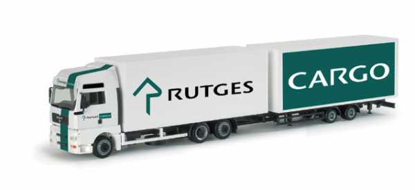 Herpa 151566 MAN TGA XXL Volumenkoffer-Hängerzug "Rutges Cargo" (NL)