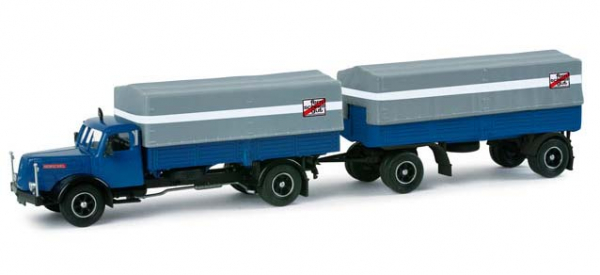 Herpa 157186  Henschel HS 140 Planen-Hängerzug "Fern Schnell Gut"