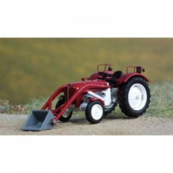 MO 20204  Steyr 190 Jubiläumsmodell mit Frontlader, rot, 1:87