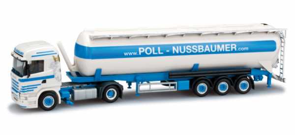 Herpa 298148 Scania R HL Silo-Sattelzug "Poll-Nussbaumer"
