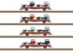 Trix 24190  Güterwagen-Set "Fahrzeugtransport", DR, 4-tlg., Ep.IV