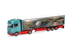 Herpa 321280  Scania CS 20 Hochdach Gardinenplanen-Sattelzug "Spedition Heuser/Faszination Loreley"