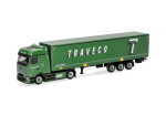 Herpa 321396  Mercedes-Benz eActros Bigspace ProCabin Gardinenplanen-Sattelzug "Traveco", Schweiz